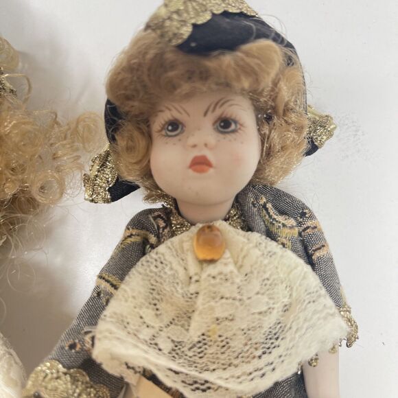 Rare Vintage Porcelain Bisque Albachiara Doll Set by Carlo Comarretto w Tag - Picture 6 of 14
